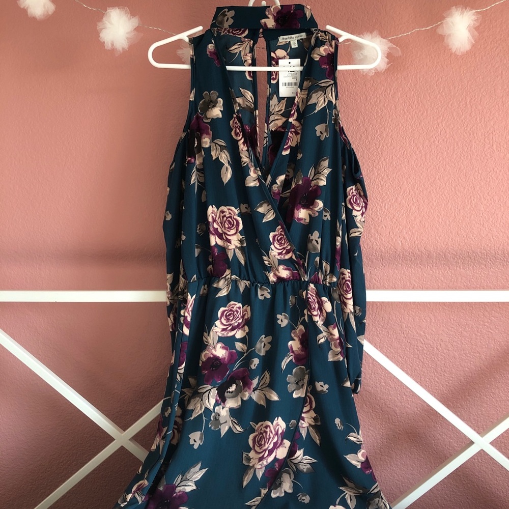 NWT Charlotte Russe Choker Cold Shoulder Dress